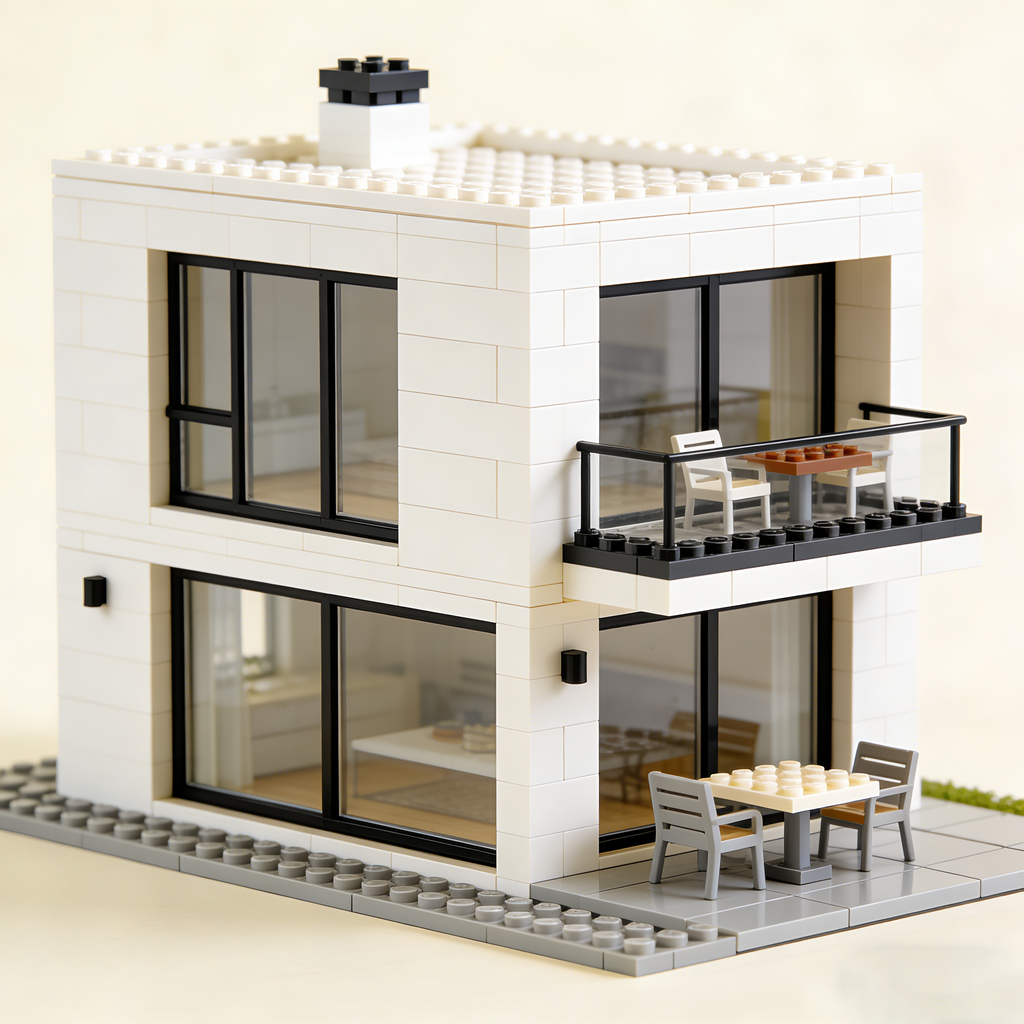 Modern Minimalist Villa Building Set